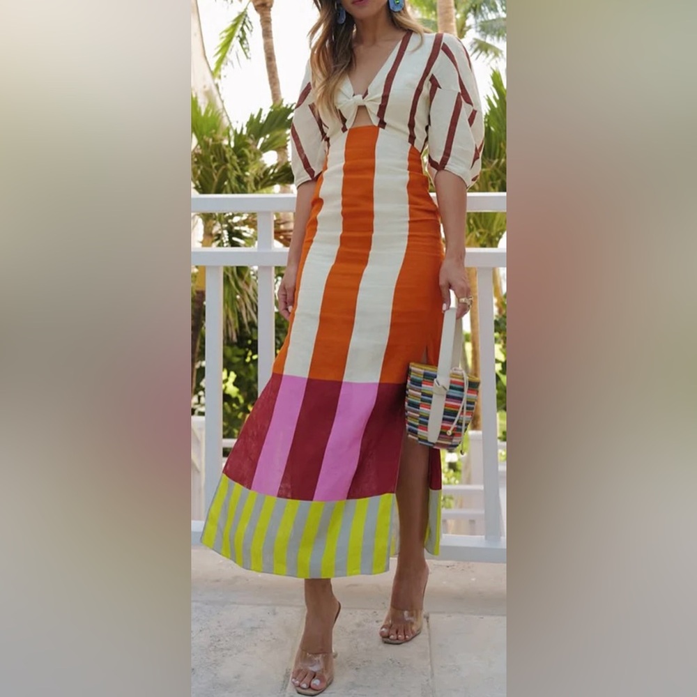 ** BRAND NEW ** Colorful Striped Maxi Dress